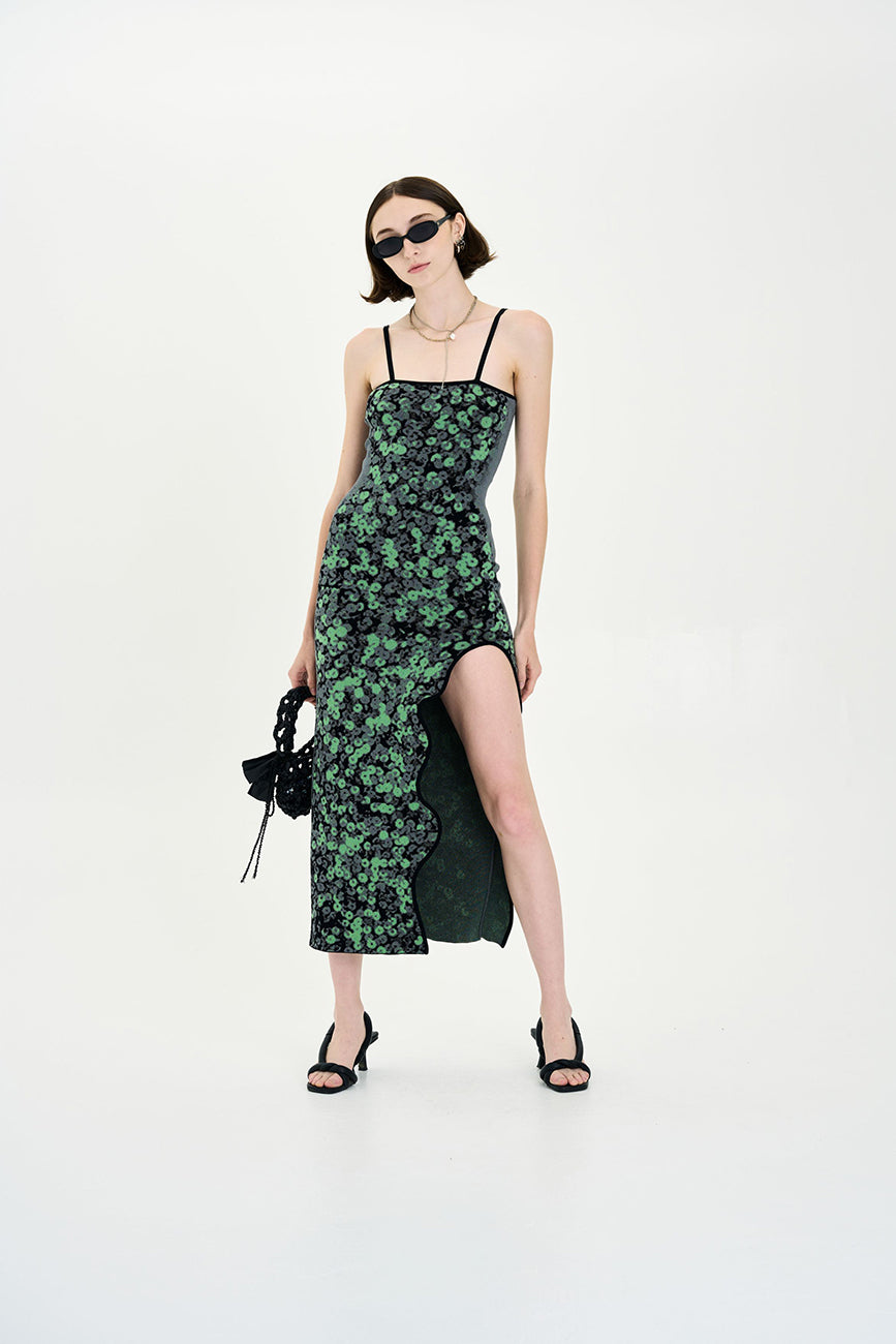 HEATHER SEQUINS PRINT MAXI DRESS BRUNI HEATHER SEQUINS PRINT MAXI DRESS BRUNI