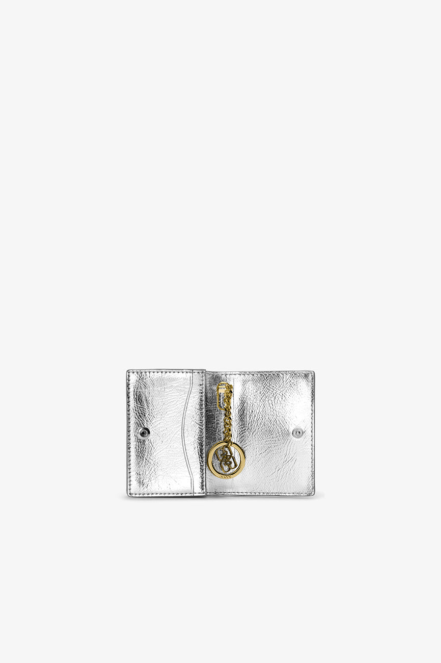 ガニー GANNI BOU フラップ カードホルダー ガニー GANNI ガニー GANNI Bou Flap Card Holder Metallic ボウ