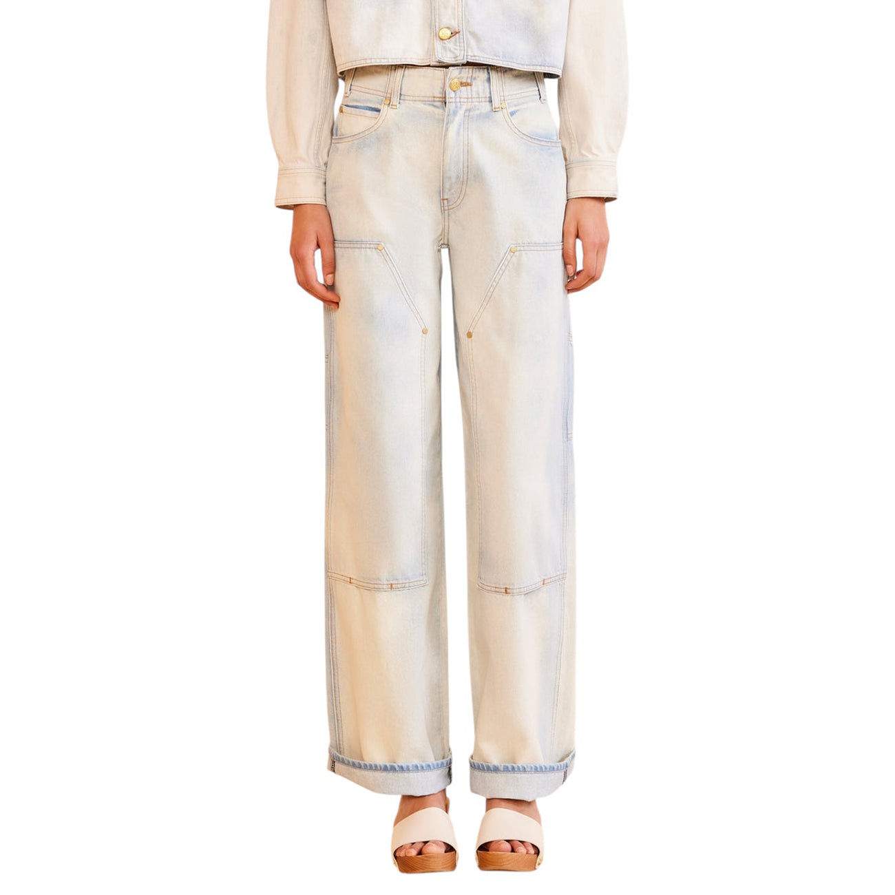 THE TOÉ Olympia Denim Pants / White (S) THE OLYMPIA JEAN