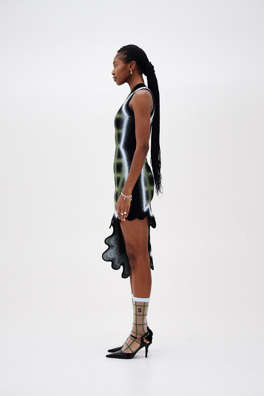 MIA WAVY PLAID DRESS