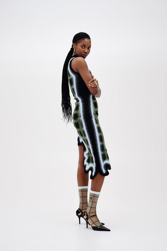 MIA WAVY PLAID DRESS