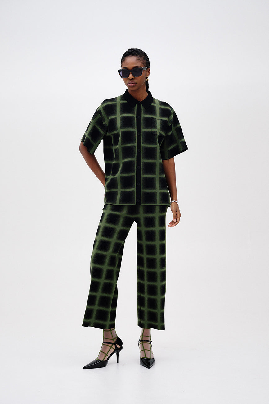 THYME WIDE LEG CROPPED PANTS