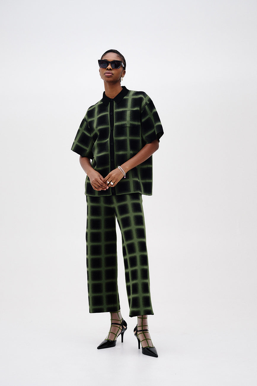 THYME WIDE LEG CROPPED PANTS