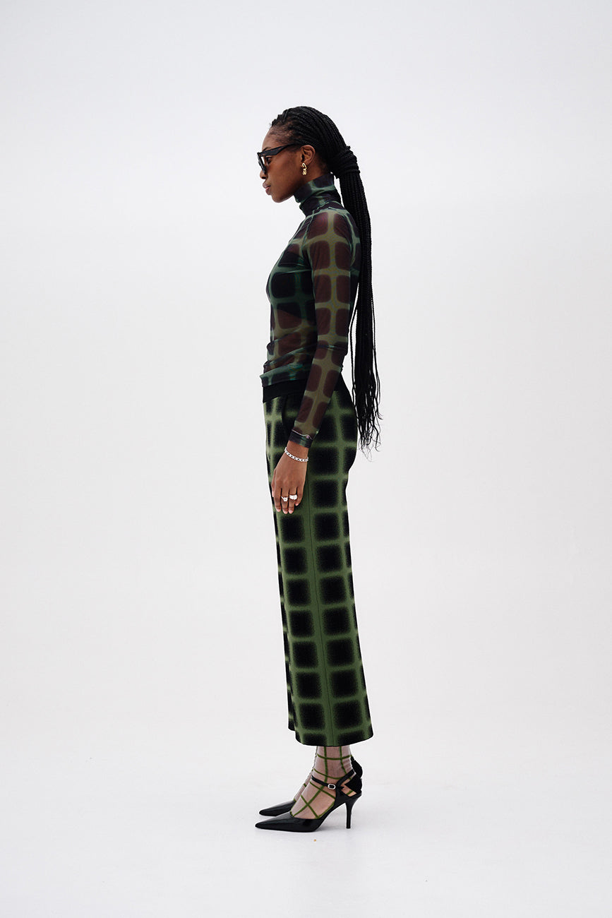 SULLEY PLAID TURTLENECK TOP BRUNI