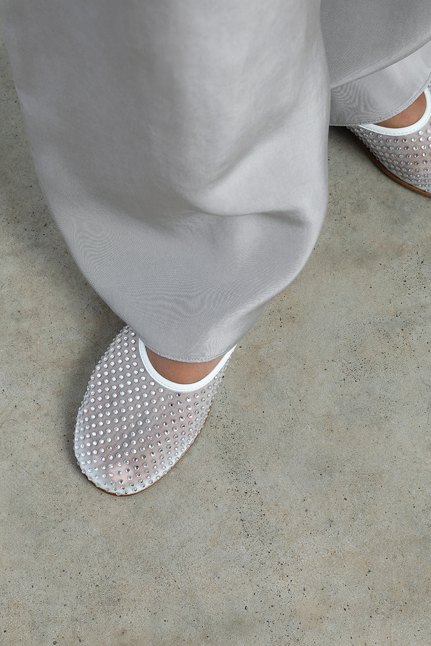 BALLA CRYSTALS MESH BALLERINA