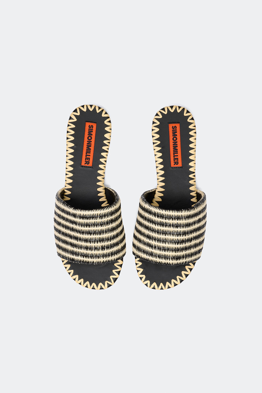 STRIPE RAFFIA SALERNO SLIDE