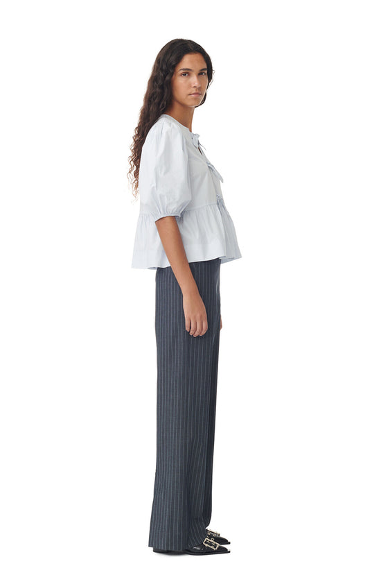 Load image into Gallery viewer, STRETCH STRIPE MID WAIST PANTS
