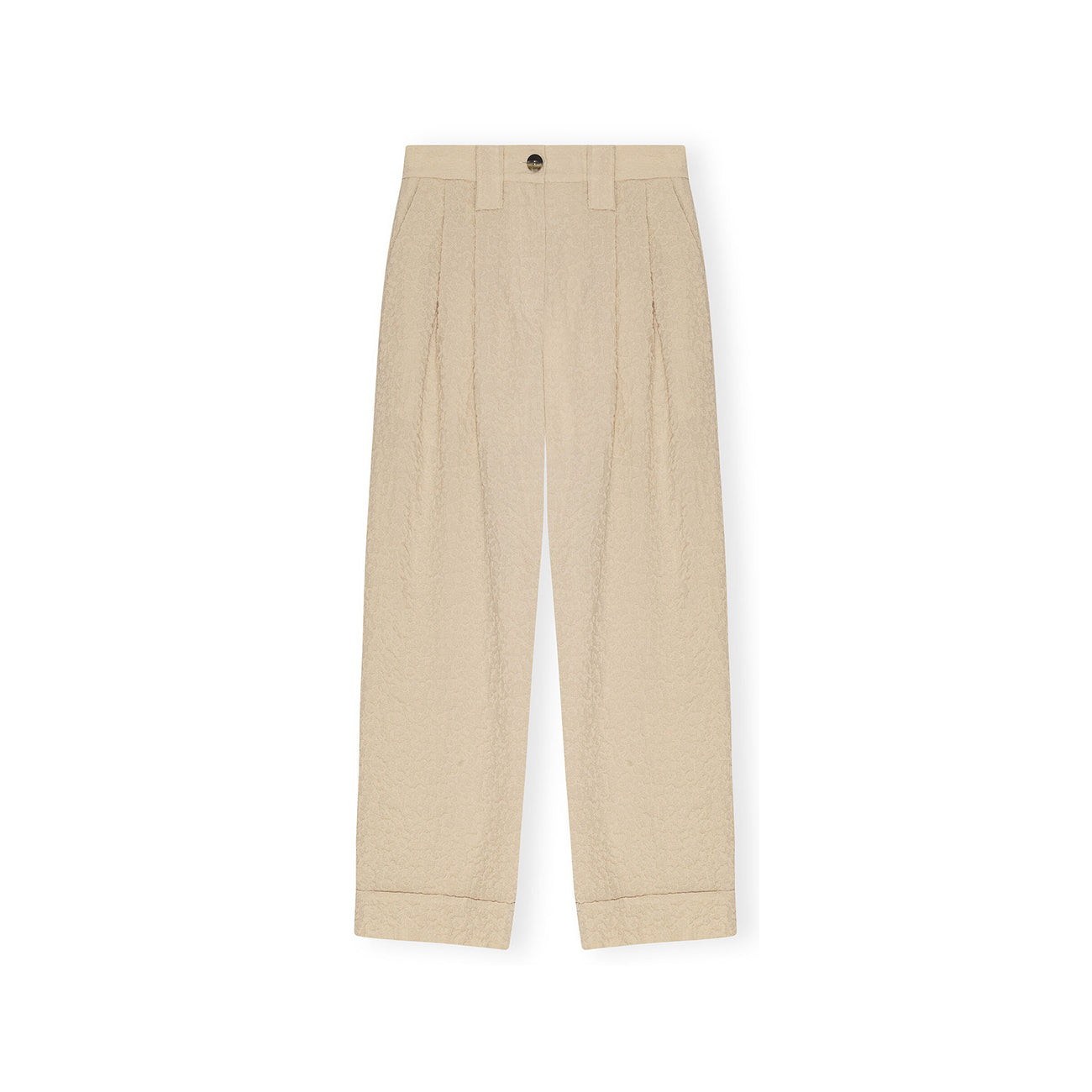 TEXTURED SUITING MIDI WAIST PANT