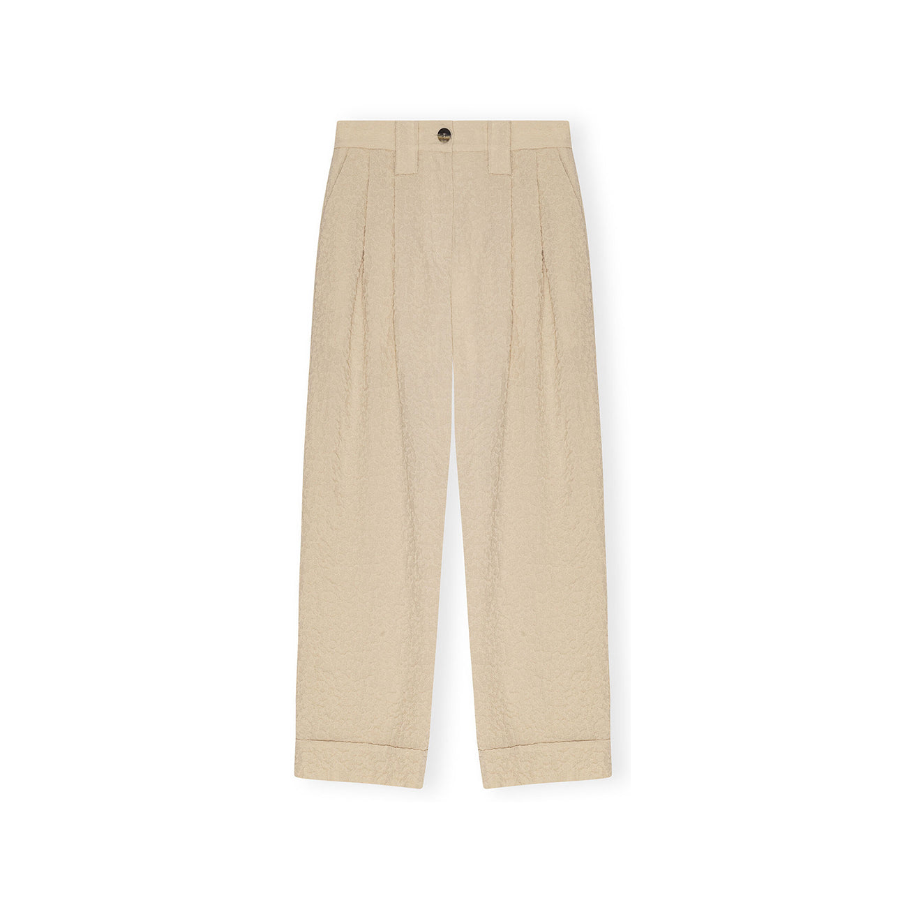 TEXTURED SUITING MIDI WAST PANT