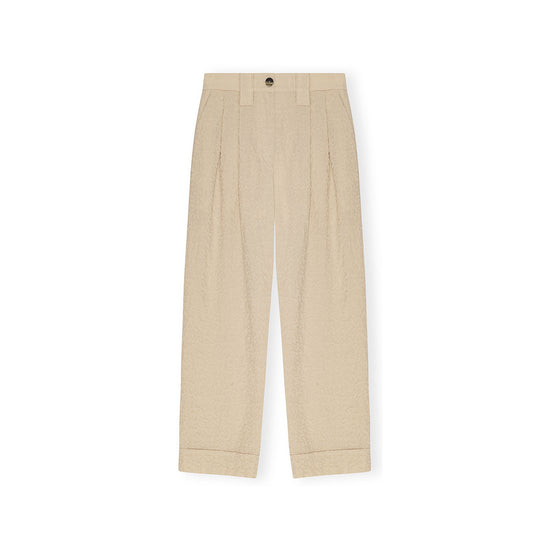 TEXTURED SUITING MIDI WAST PANT