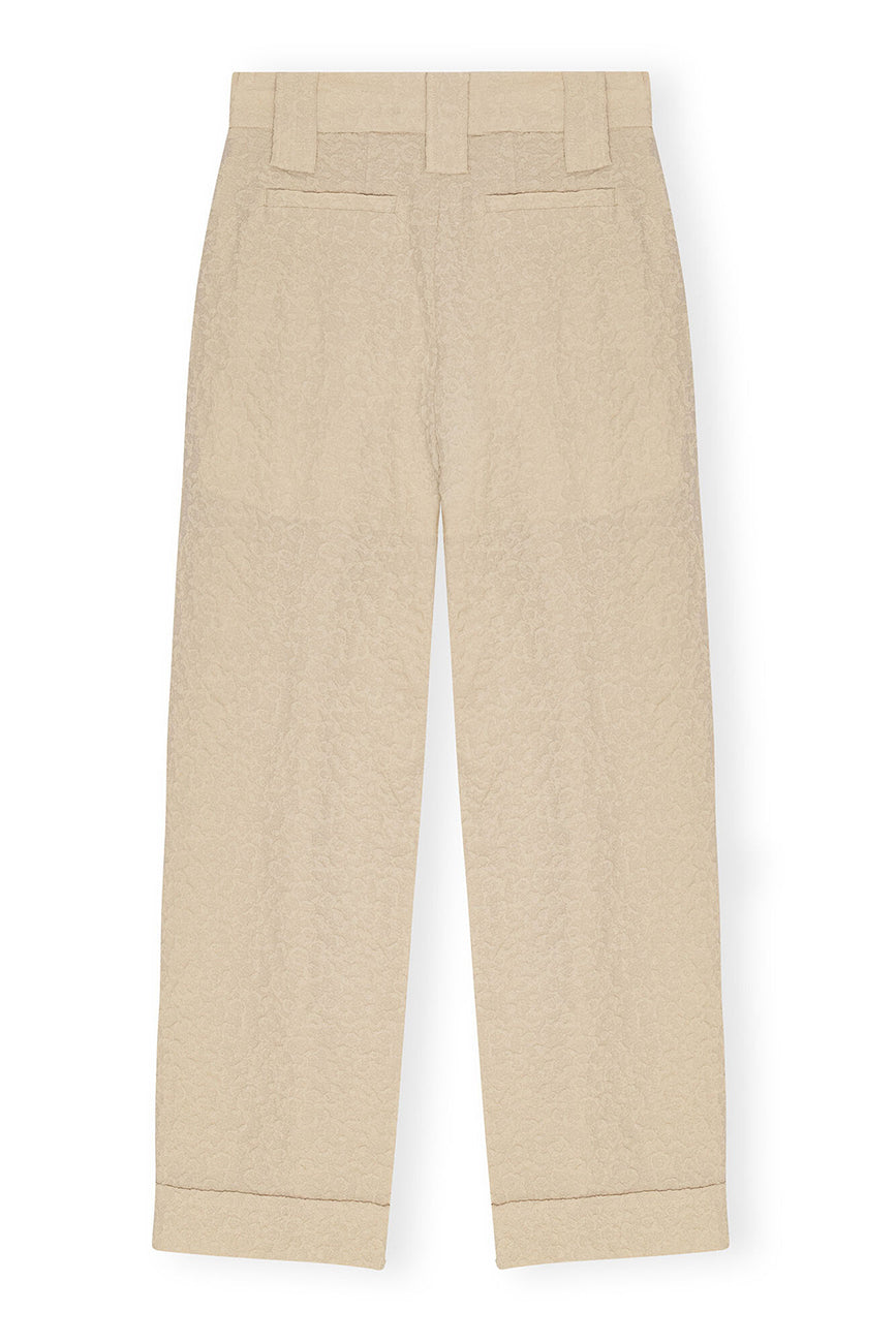TEXTURED SUITING MIDI WAIST PANT