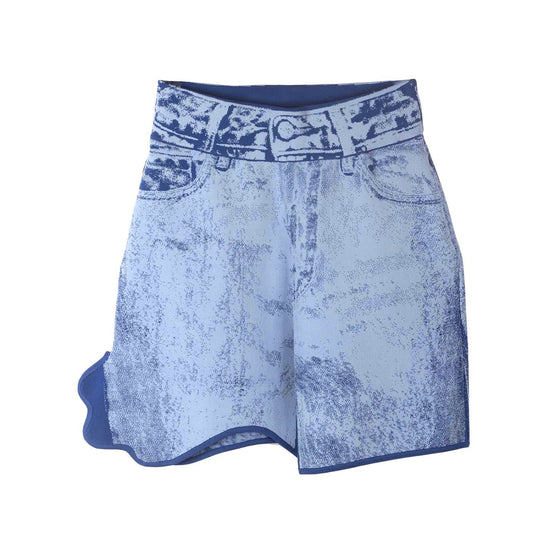 FINLEY FAKE DENIM SHORTS