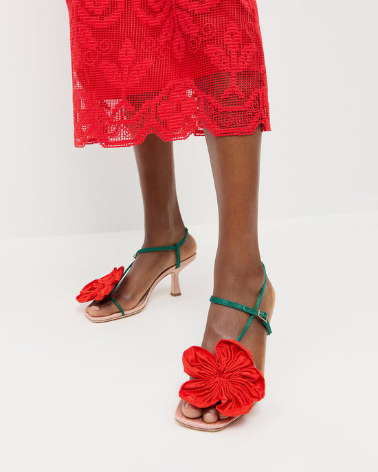 FRANK MOIRÉ FLOWER SANDAL
