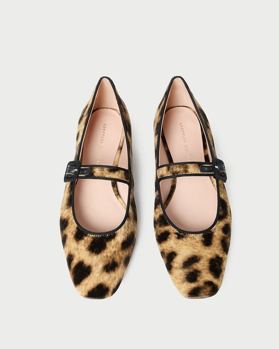 GINGER LEOPARD VELVET MARY JANE