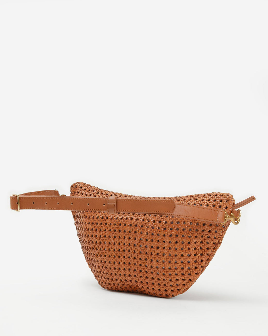 Clare V. Grande Fanny Bag in Tan Rattan