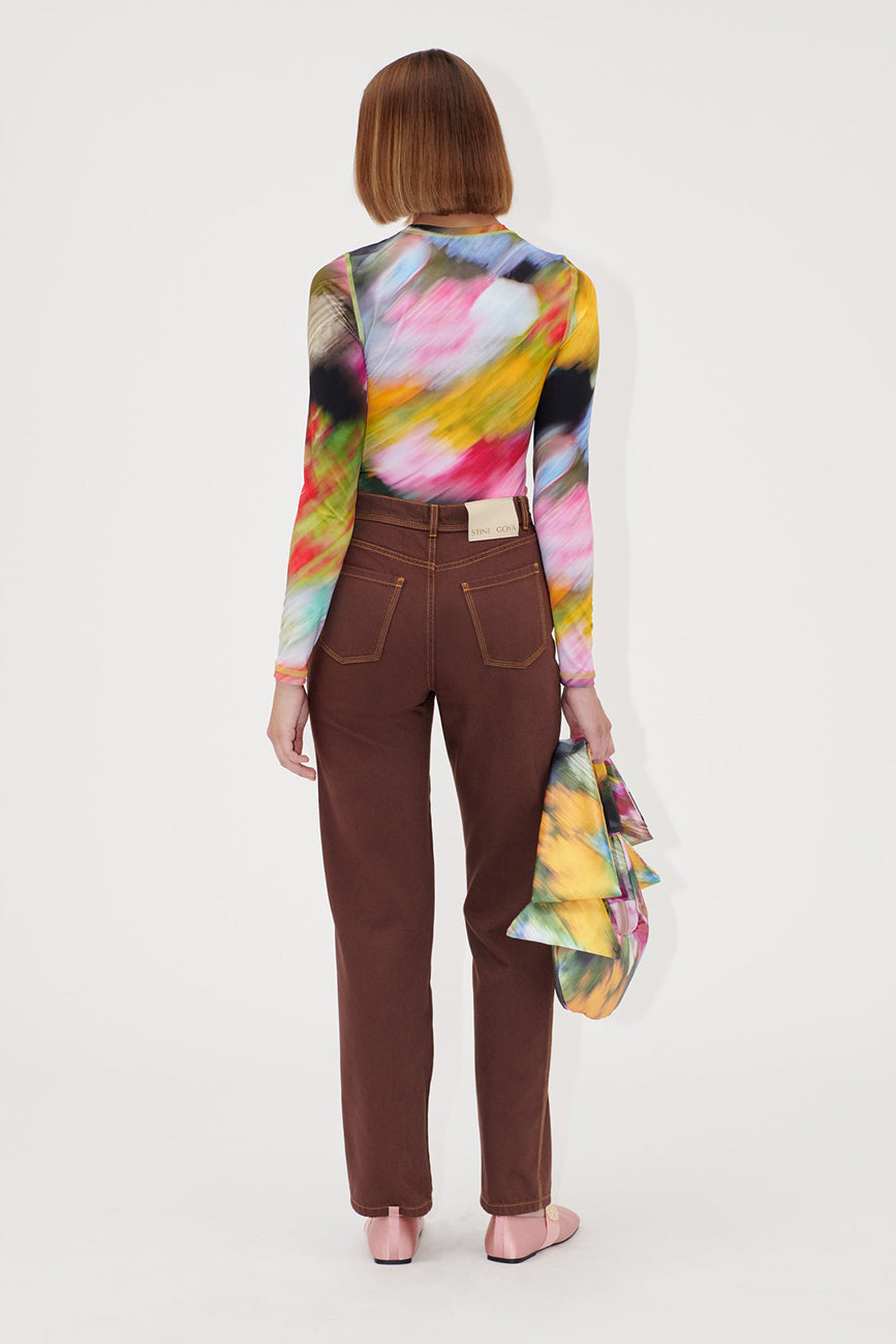 HIGH WAIST STRAIGHT CUT PANTS