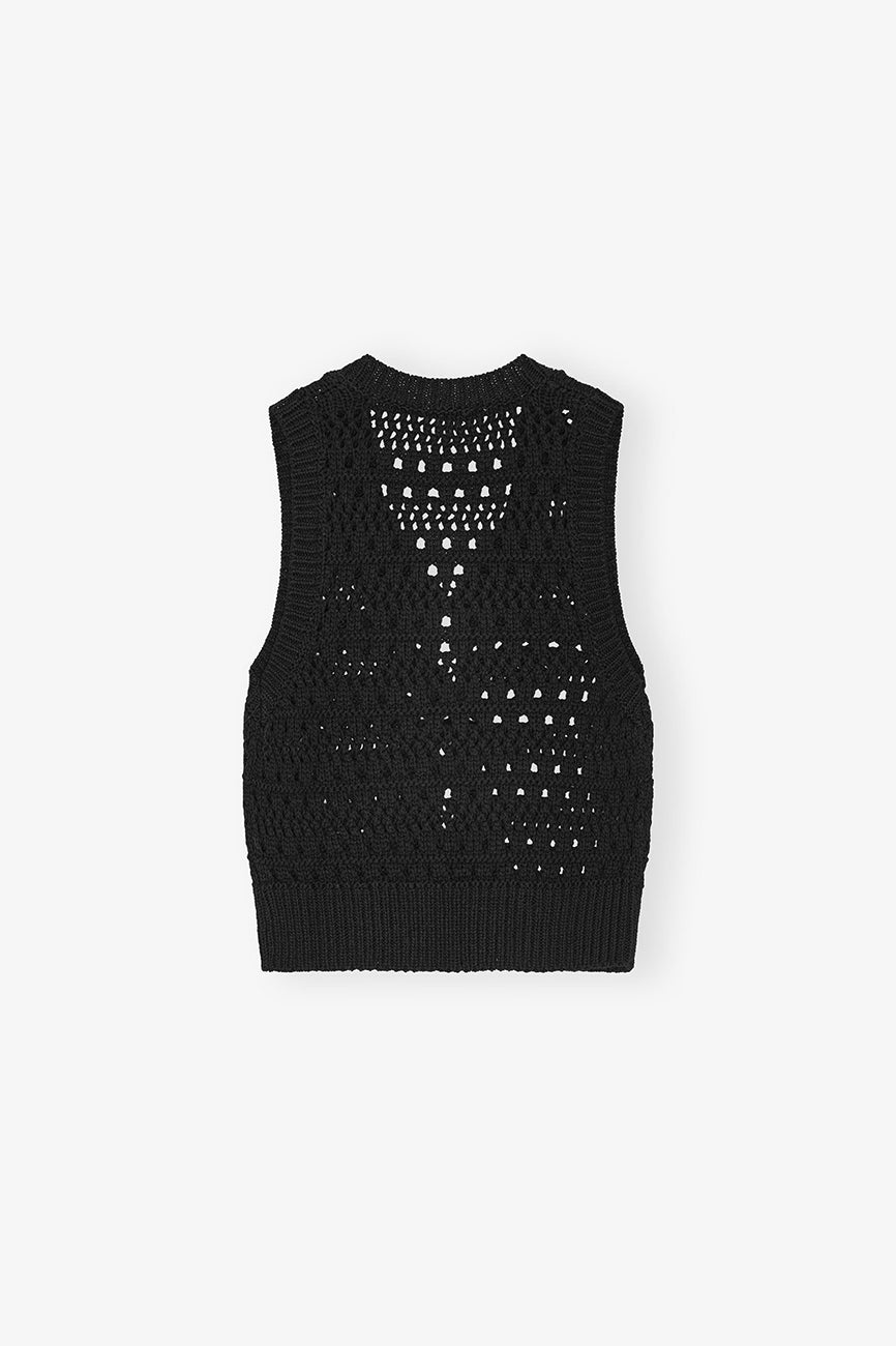 CROCHET TIE STRING VEST – BRUNI