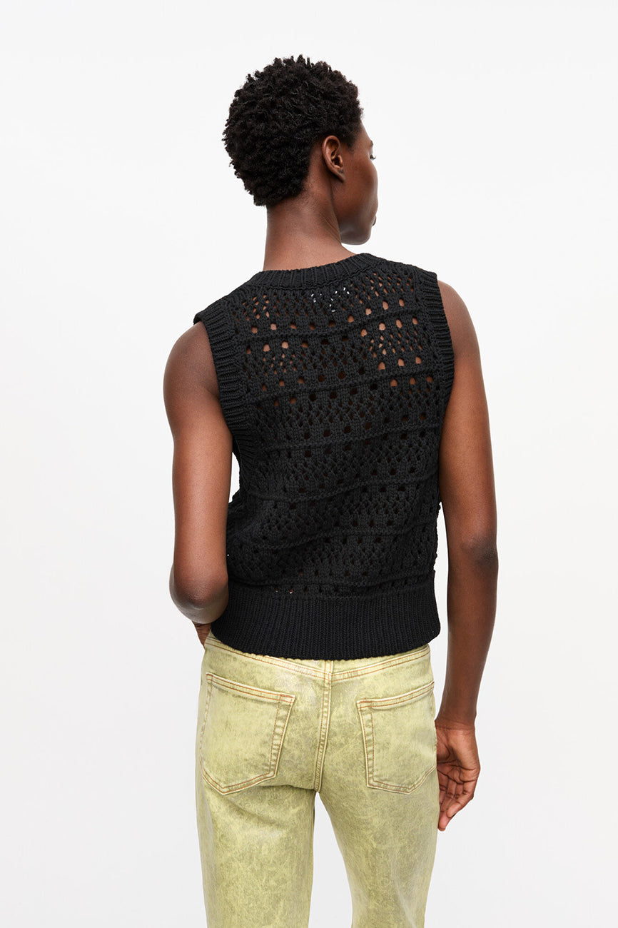 CROCHET TIE STRING VEST – BRUNI