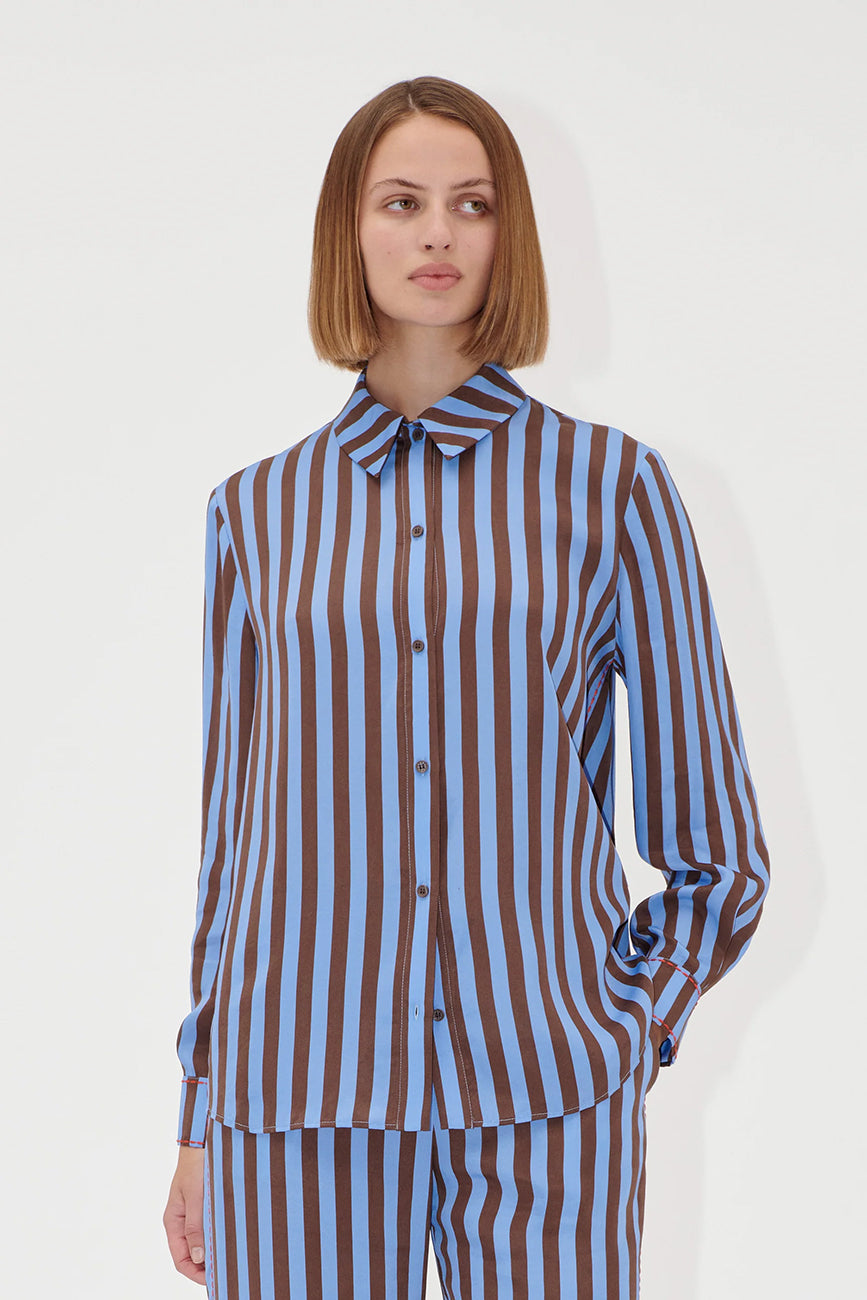 LONG SLEEVE SHIRT EMBROIDERY STRIPE