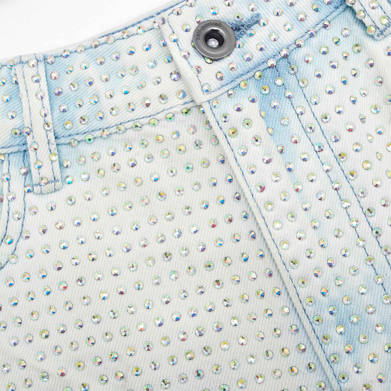 RHINESTONE DENIM SHORTS