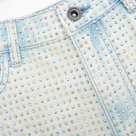 RHINESTONE DENIM SHORTS