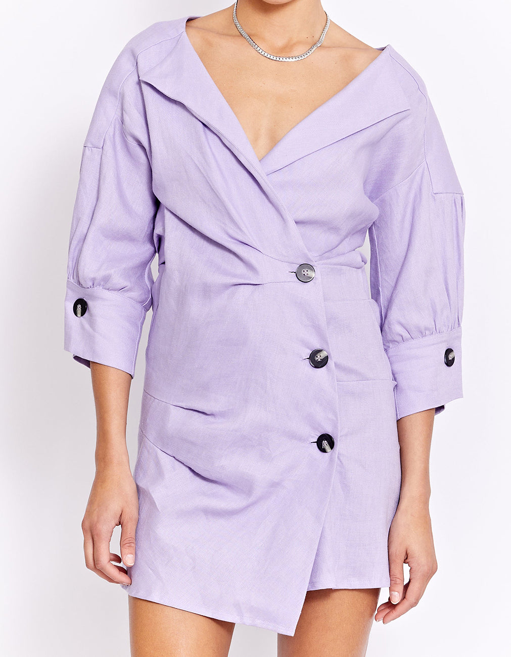 SEEKA LINEN TWIST DRESS