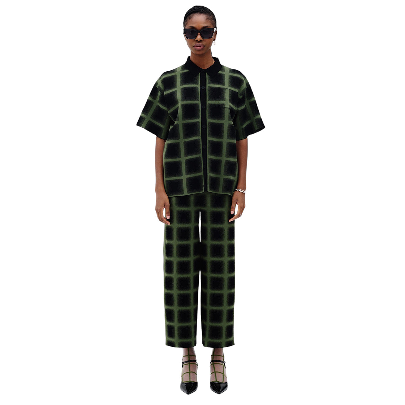 THYME WIDE LEG CROPPED PANTS