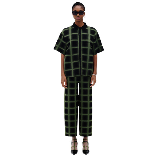 THYME WIDE LEG CROPPED PANTS