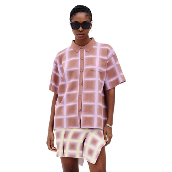 CAMELLIA OVERSIZED PLAID SHIRT