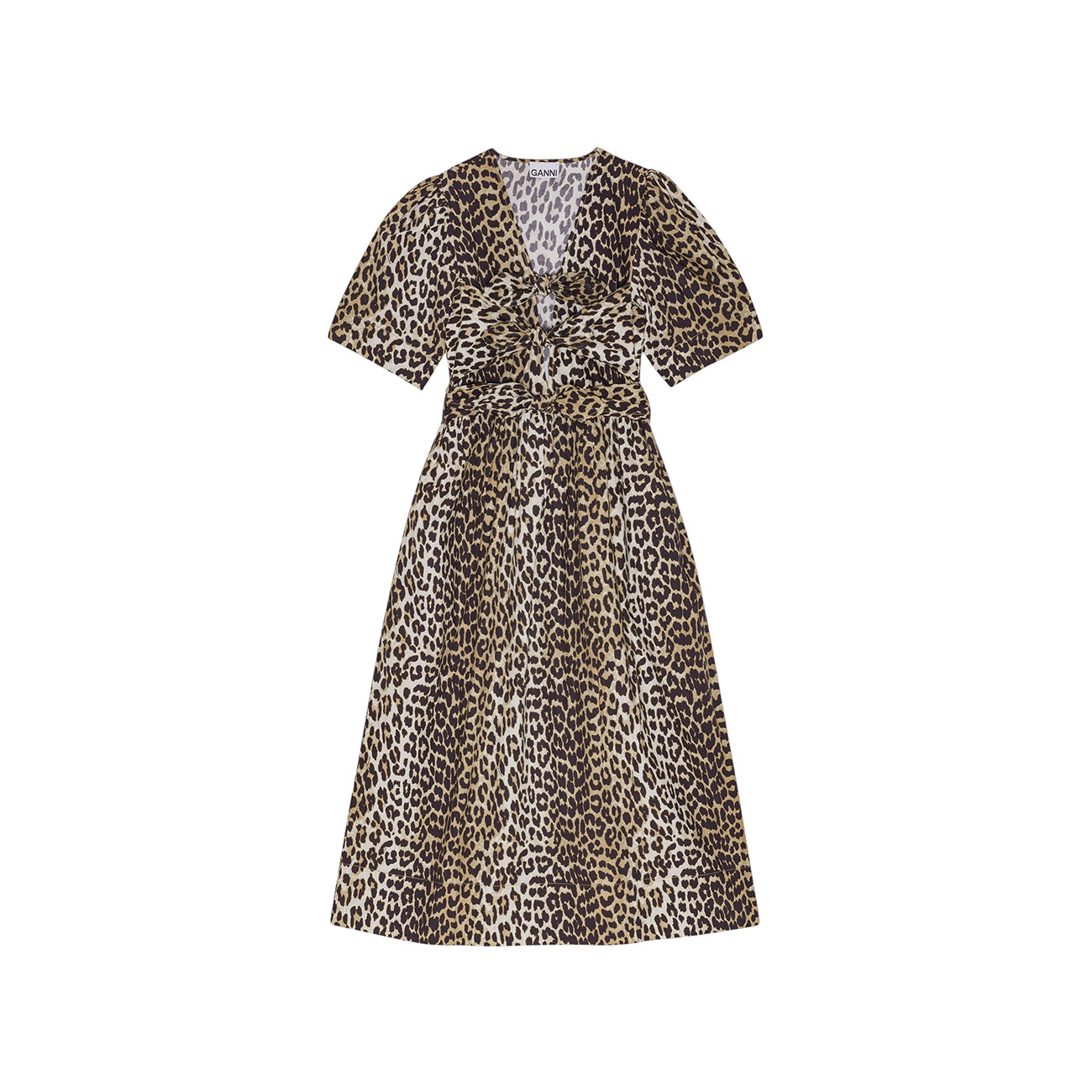 COTTON TIE STRAP MIDI DRESS