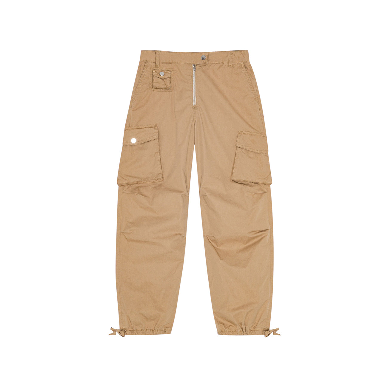 CAMEL WASHED COTTON TWILL PANTS
