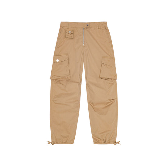CAMEL WASHED COTTON TWILL PANTS