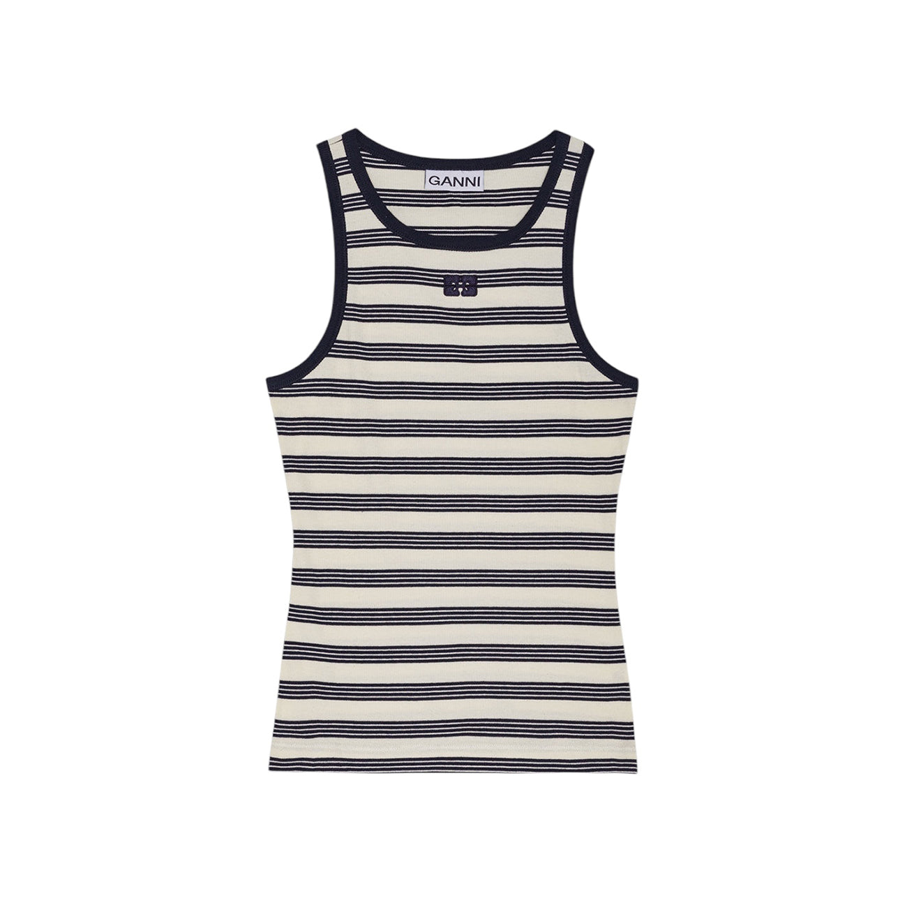 STRIPED SOFT COTTON RIB TANK TOP