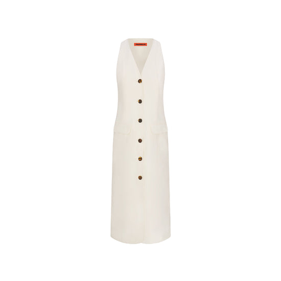 ZAPATA LINEN MIDI DRESS