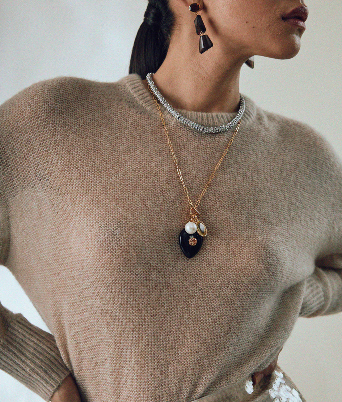 EUGENIA HEART LARIAT NECKLACE