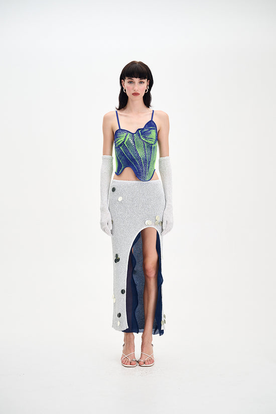 CAMELLIA DENIM PRINT TANK TOP