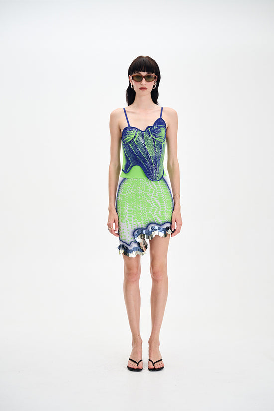 CAMELLIA DENIM PRINT TANK TOP