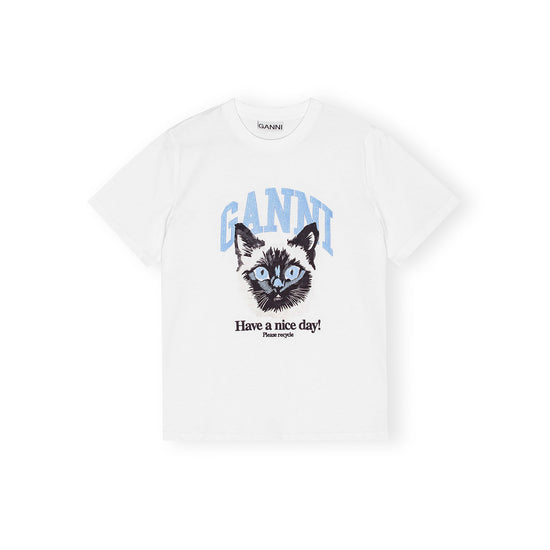 BASIC JERSEY CAT RELAXED T-SHIRT