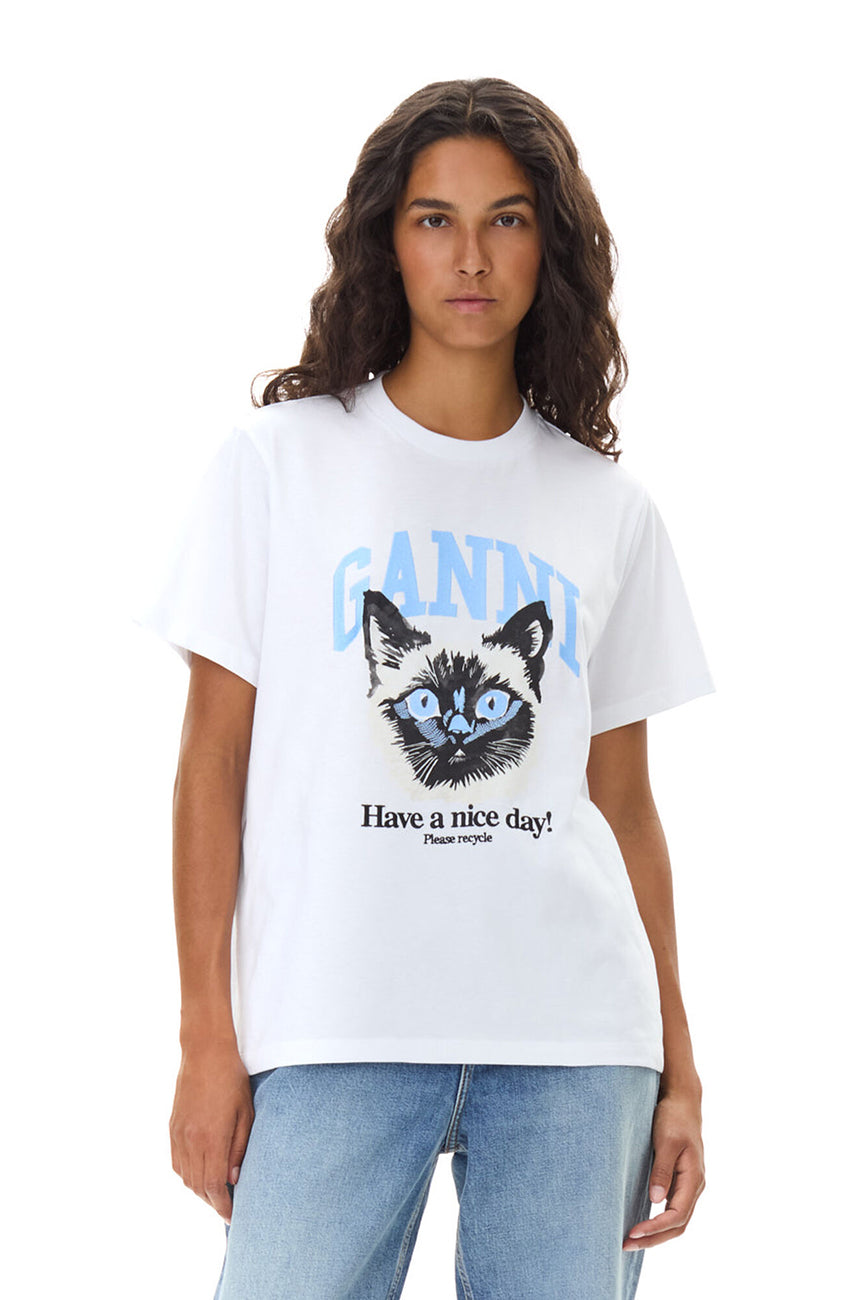 BASIC JERSEY CAT RELAXED T-SHIRT