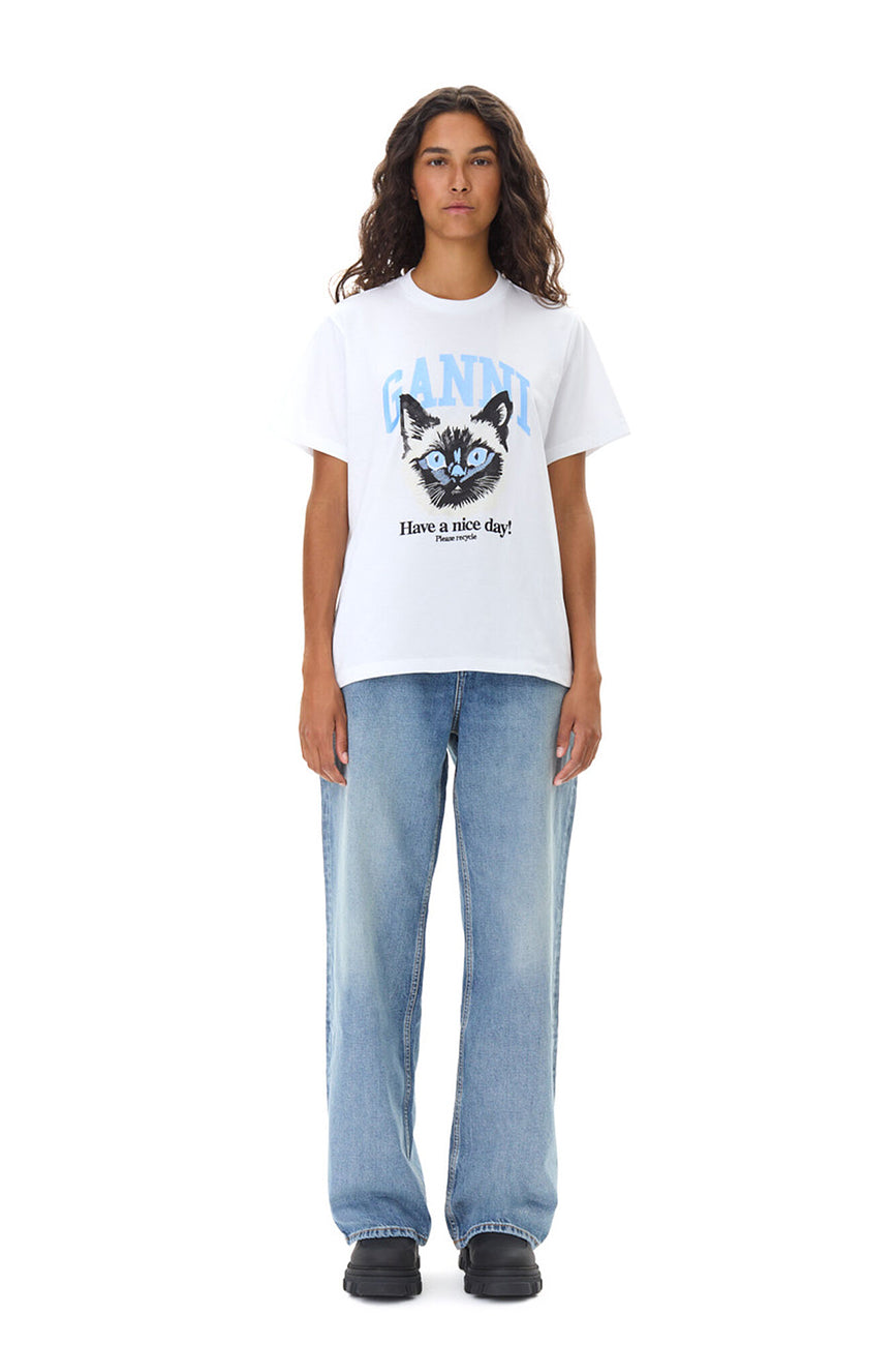 BASIC JERSEY CAT RELAXED T-SHIRT