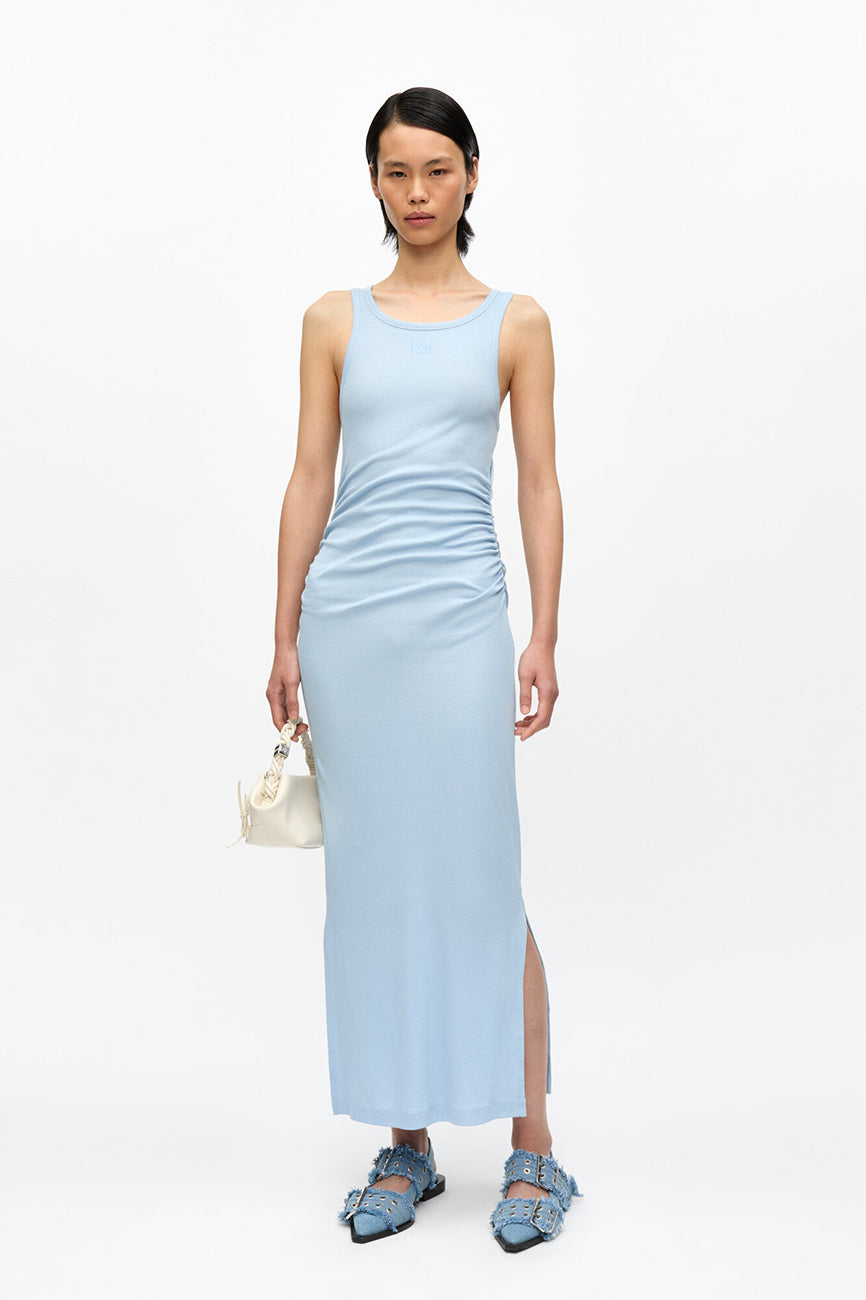 SOFT COTTON RIB TANK TOP LONG DRESS