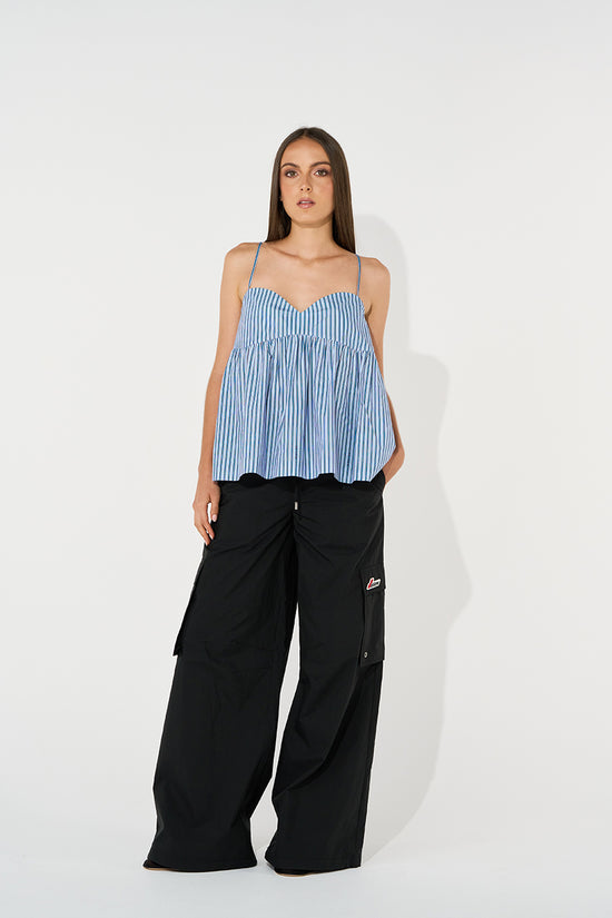 STRIPED SWEETHEART TOP