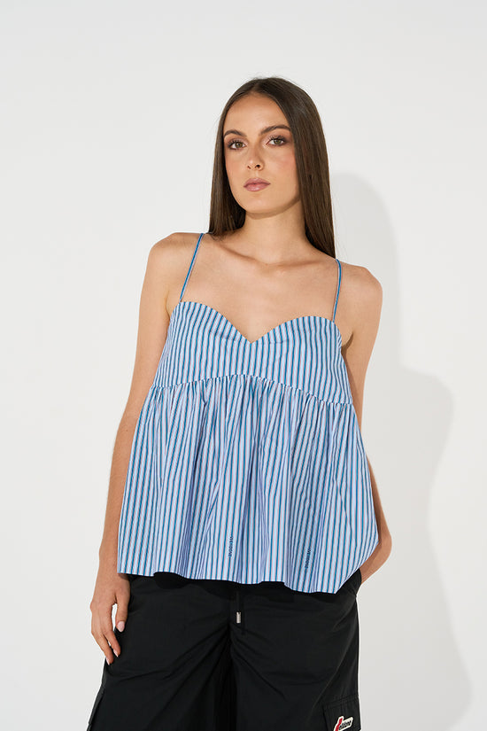 STRIPED SWEETHEART TOP