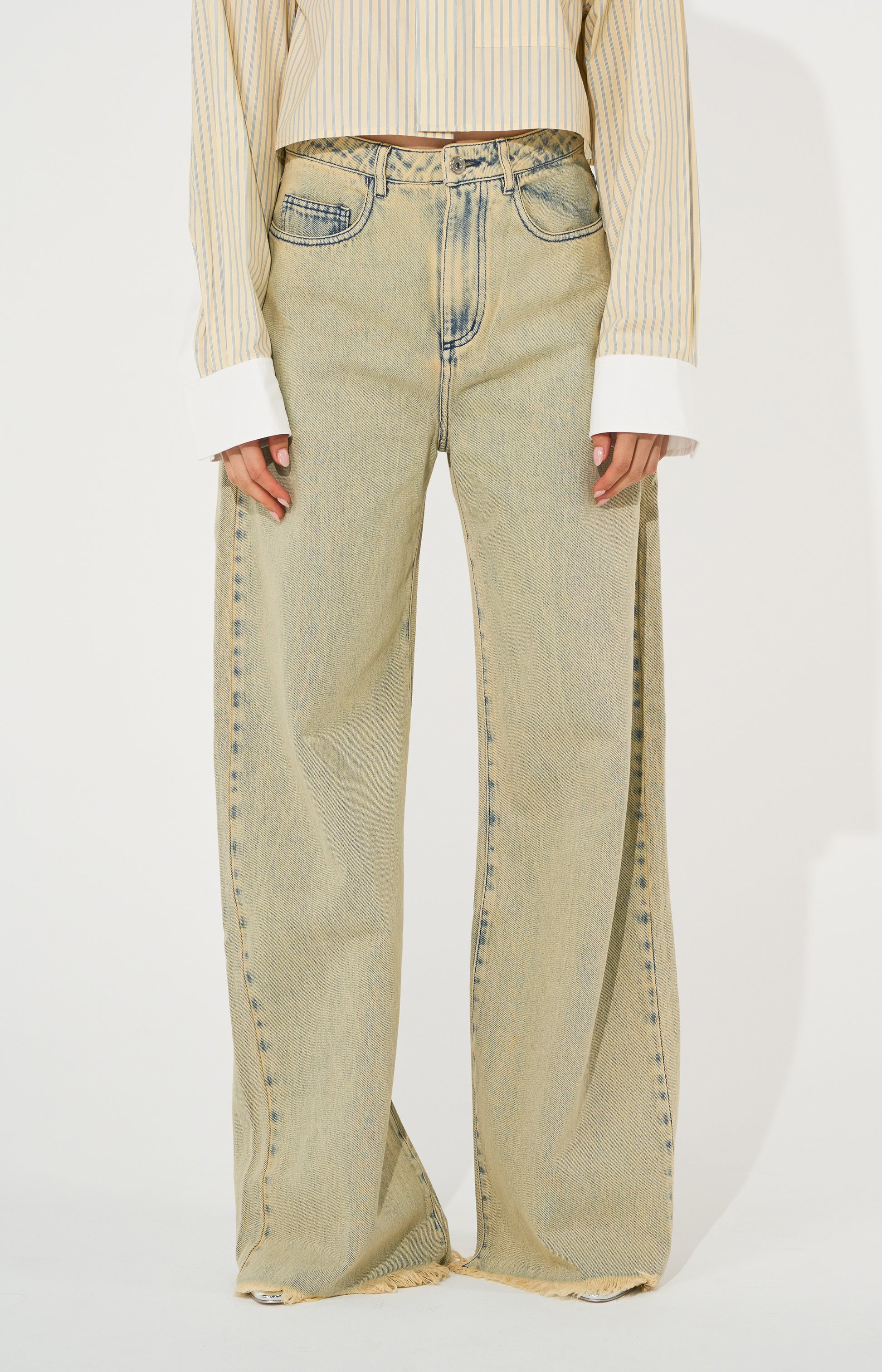 BEEDEN OVER CRUSH SEMI LOOSE DENIM