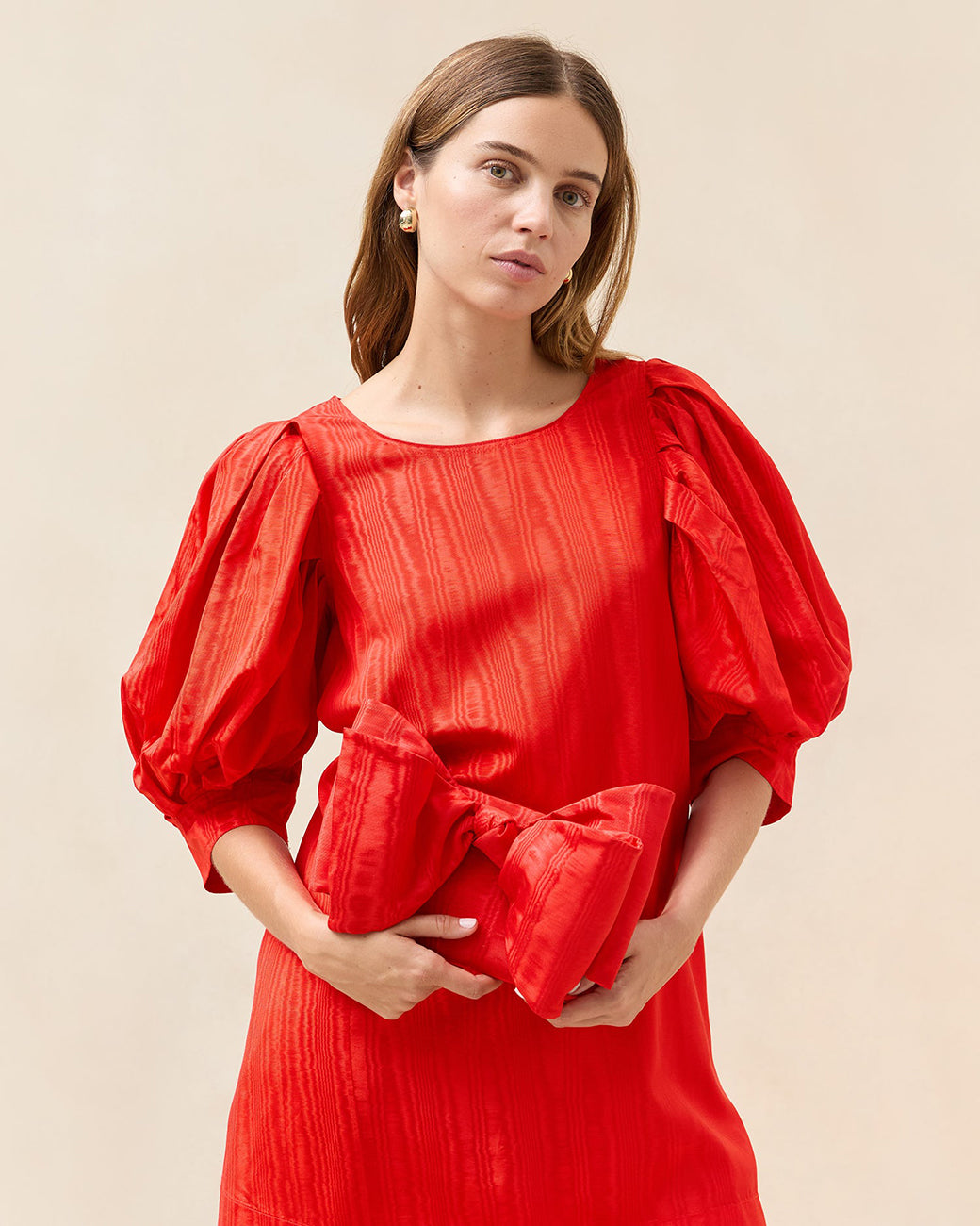 VALERIE MOIRÉ BOW CLUTCH