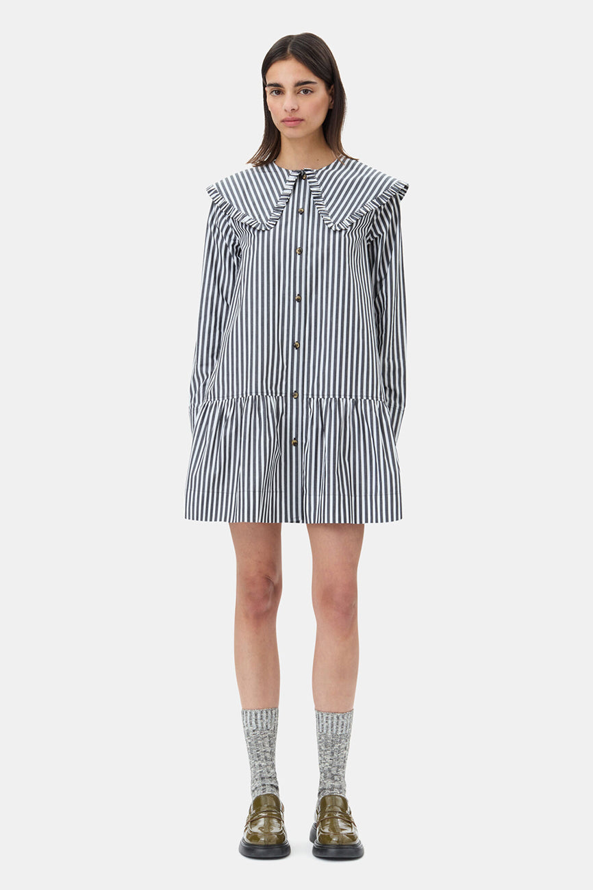 STRIPE MINI SHIRT DRESS