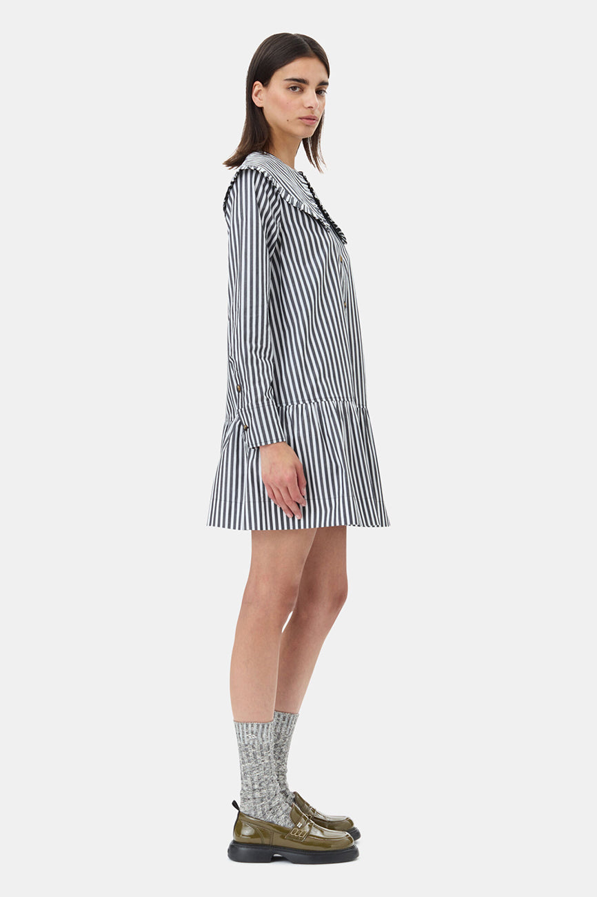STRIPE MINI SHIRT DRESS