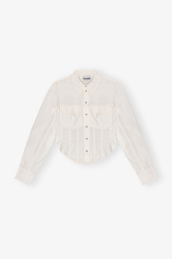 STRETCH COTTON CORSET SHIRT