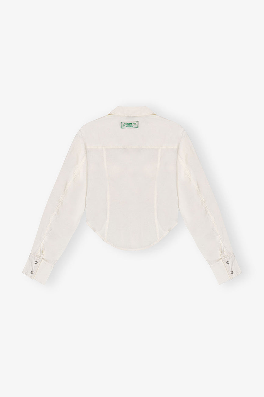 STRETCH COTTON CORSET SHIRT