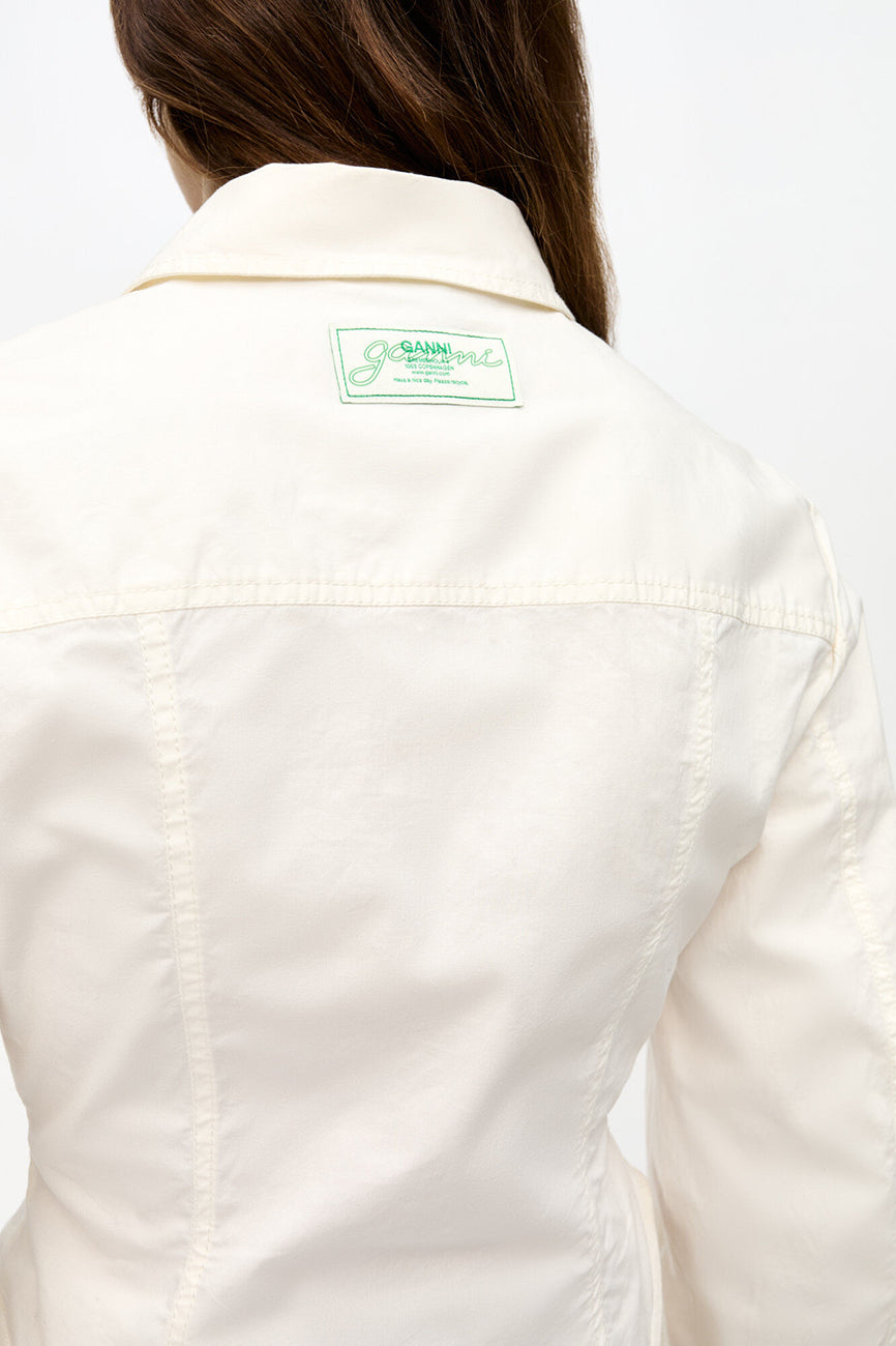 STRETCH COTTON CORSET SHIRT